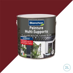 Peinture Blanchon divers supports 2L ral 3004 rouge basque satiné - Pour extérieur