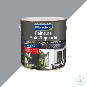Peinture multiples supports 2L ral 7012 gris aluminium satiné - Blanchon