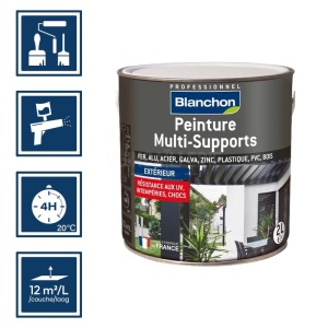 Peinture Blanchon multiples supports ral 7016 gris anthracite 2L 2