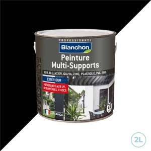 Blanchon peinture multi-supports - Ral 9005 noir satiné 2L