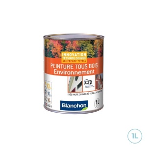 Blanchon peinture pour tous bois environnement - Ral  9016 blanc signalisation 1L