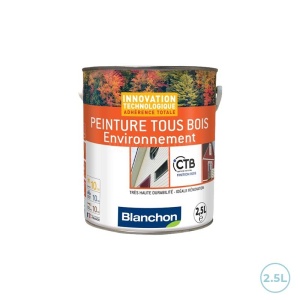 Blanchon peinture tous bois environnement - 2,5L ral 9016 blanc signalisation
