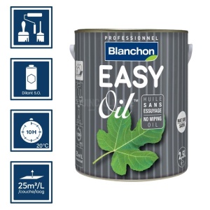 Huile dure Easy Oil mat soie 2,5L Blanchon 2