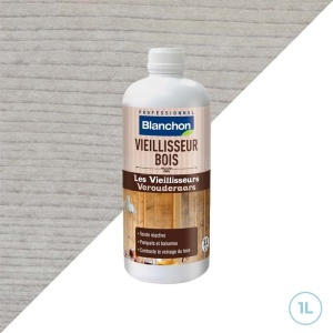Vieillisseur bois - Teinte platine 1L Blanchon - Pour décoration et protection