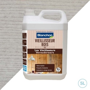 Vieillisseur bois teinte gris lin - Parquets / Boiseries / Meubles / Plans de travail - 5L Blanchon