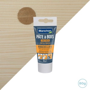 Pate à bois rebouchage rayures, fissures, trous - Blanchon 80g chêne foncé