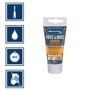 Pâte à bois couleur chêne doré 80g - Blanchon - Intérieur / Extérieur 2