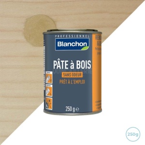 Pate à bois couleur pin 250g Blanchon - Réparation fissures, rayures, trous