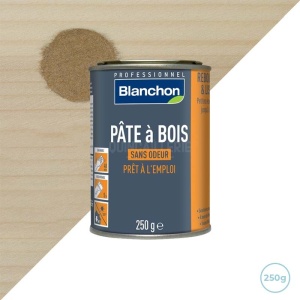 Pate à bois pour fissure teinte chêne moyen 250g Blanchon