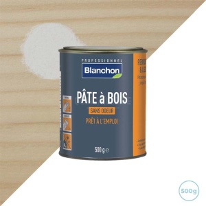 Pate à bois chêne blanchi - Intérieur / Extérieur - 500g - Blanchon