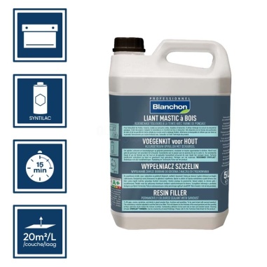 Pictos : Application, nettoyage ustensiles au syntilac, séchage 15min, rendement 20m²/L