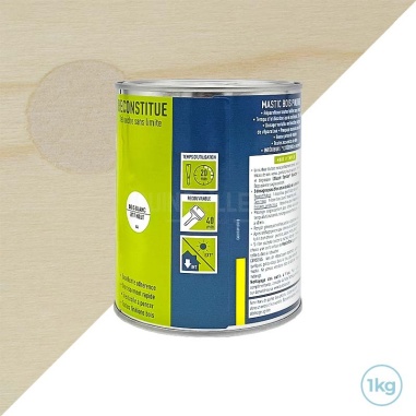 Mastic poudre pour boiseries - Bois blanc 1kg Blanchon