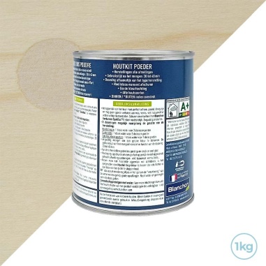 Mastic poudre pour boiseries - Bois blanc 1kg Blanchon