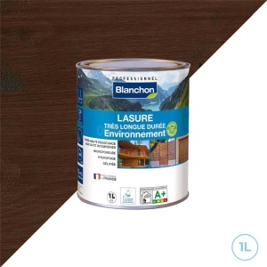 Lasure pour bois intérieur et extérieur Blanchon - Très longue durée - Chêne foncé 1L environnement bio