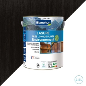 Lasure Blanchon noir très longue durée environnement biosourcée 2,5L - Pour intérieur/extérieur