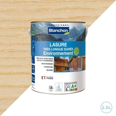 Lasure longue durée de tenue environnement bio 2,5L incolore Blanchon