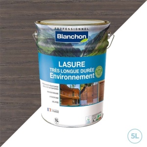 Blanchon lasure durable pour bois environnement biosourcée - 5L gris glacier