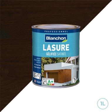 Blanchon - Lasure gélifiés chêne rustique 1L pour boiseries verticales extérieures et intérieures
