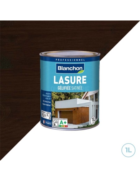 Blanchon - Lasure gélifiés chêne rustique 1L pour boiseries verticales extérieures et intérieures