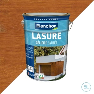 Blanchon lasure gélifiée 5L chêne moyen - Volets, portails, palissades, abris de jardin