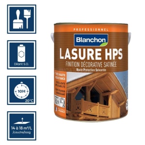 Blanchon - Lasure HPS chêne moyen pour bois extérieur aspect satiné 2,5L 2