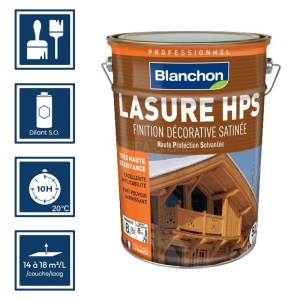 Blanchon - Lasure HPS chêne clair 5L pour boiseries extérieures 2