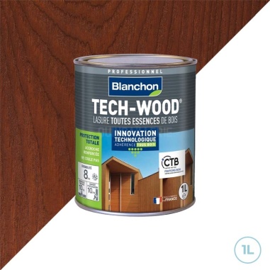 Blanchon - Lasure tech-wood bois extérieurs 1L chêne doré