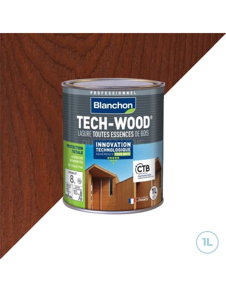 Blanchon - Lasure tech-wood bois extérieurs 1L chêne doré