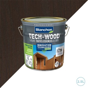 Blanchon - Lasure tech-wood pour toutes boiseries extérieures 2,5L chêne rustique