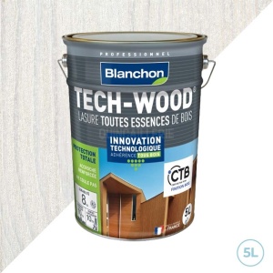 Blanchon lasure tech-wood pour bois extérieur Blanc 5L