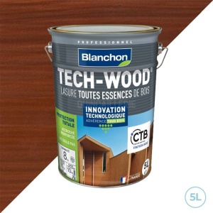 Blanchon lasure tech-wood bois extérieur - 5L chêne moyen