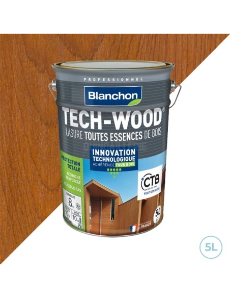 Lasure tech-wood Blanchon - Chêne clair 5L