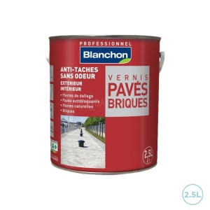Blanchon vernis pavés-briques 2,5L mat - Terrasses, murets, allées, statues, murs