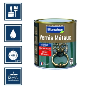 Vernis tous métaux incolore brillant 0,5L - Blanchon 2