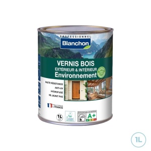 Vernis bois intérieur/extérieur Blanchon - Incolore satiné 1L - Environnement biologique