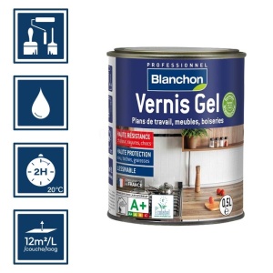 Vernis chêne moyen pour boiseries intérieures Blanchon - Gel biologique 0,5L 2