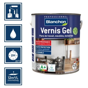Vernis gel biosourcé chêne doré - Blanchon 2,5L 2