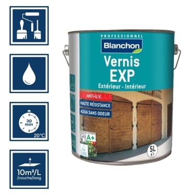 Pictos : application; temps de séchage 3h; nettoyage ustensiles à l'eau; rendement 12m²/l/couches