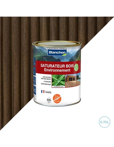 Saturateur bois environnement chêne 0,75L biosourcé Blanchon - Caillebotis, terrasses