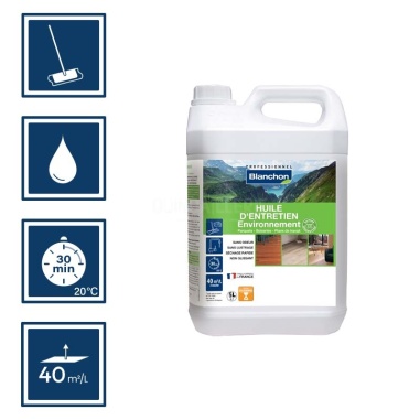 Pictos : application micro fibre, nettoyage ustensiles à l'eau, séchage 30min, rendement 40m²/L