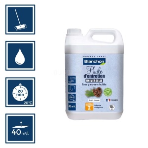 Huile d'entretien mat pour boiserie Blanchon - Formule biosourcée 5L 2