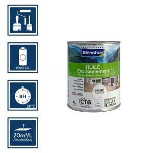 Huile bois brut de protection biosourcée - Blanchon 1L 2
