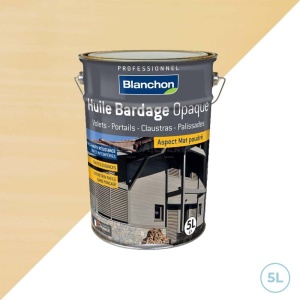 Huile teinte pin blanc 5L pour bardage - Blanchon