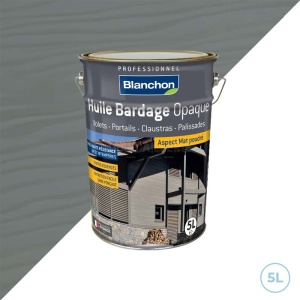 Blanchon huile gris naturel pour bardages, portails, volets 5L