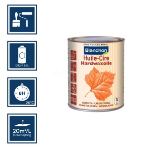 Huile Blanchon bois naturel ultra mat - 1L - Hardwaxolie 2