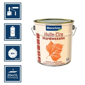 Blanchon cire dure huile gris graphite - 2,5L 2