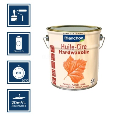 Pictos : application; temps de séchage; nettoyage ustensiles au diluant SO; 20m²/l/couche