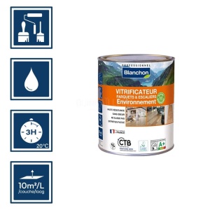 Blanchon vitrificateur bois biosourcé satiné 1L 2