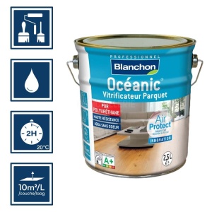 Vitrificateur chêne ciré 2,5L - Blanchon Océanic Air Protect 2