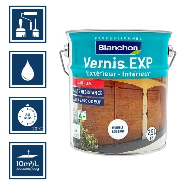 Vernis Blanchon parquet extérieur / intérieur - Bois brut - 2,5L